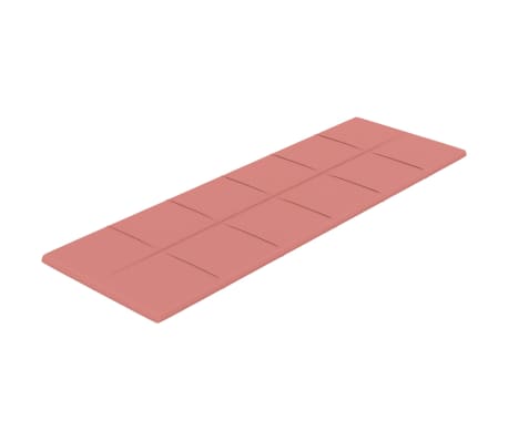 vidaXL sienas paneļi, 12 gab., rozā, 90x30 cm, samts, 3,24 m²