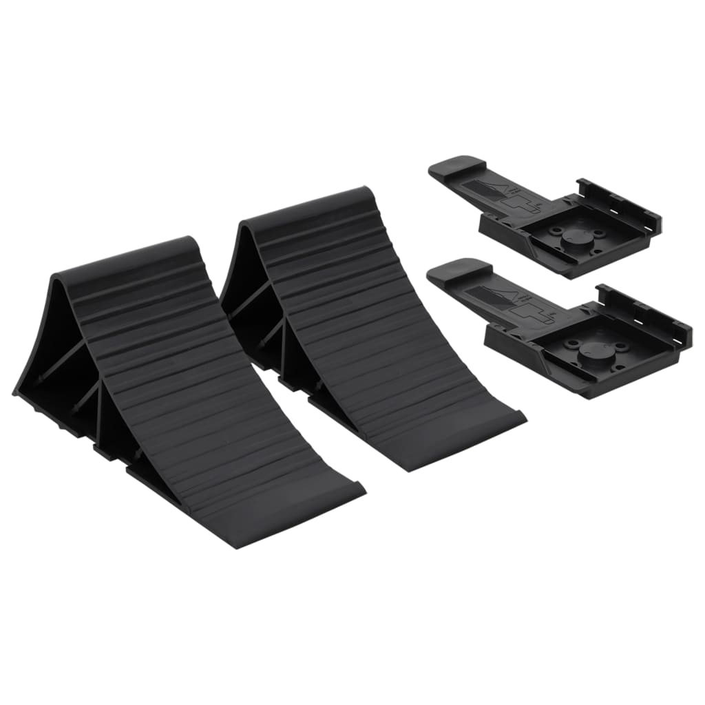 vidaXL Cunei per Ruote 2pz 25x10x11,5 cm Plastica