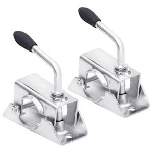 vidaXL haagise tugiratta klambrid 2 tk, 13,5 x 6,5 x 14 cm, teras
