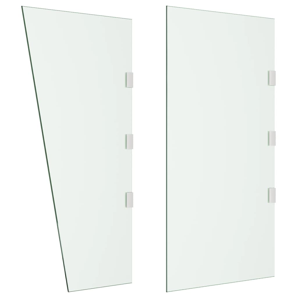 vidaXL Toldos de porta 2 pcs vidro temperado transparente