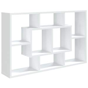 vidaXL seinariiul, valge, 85 x 16 x 52,5 cm, tehispuit