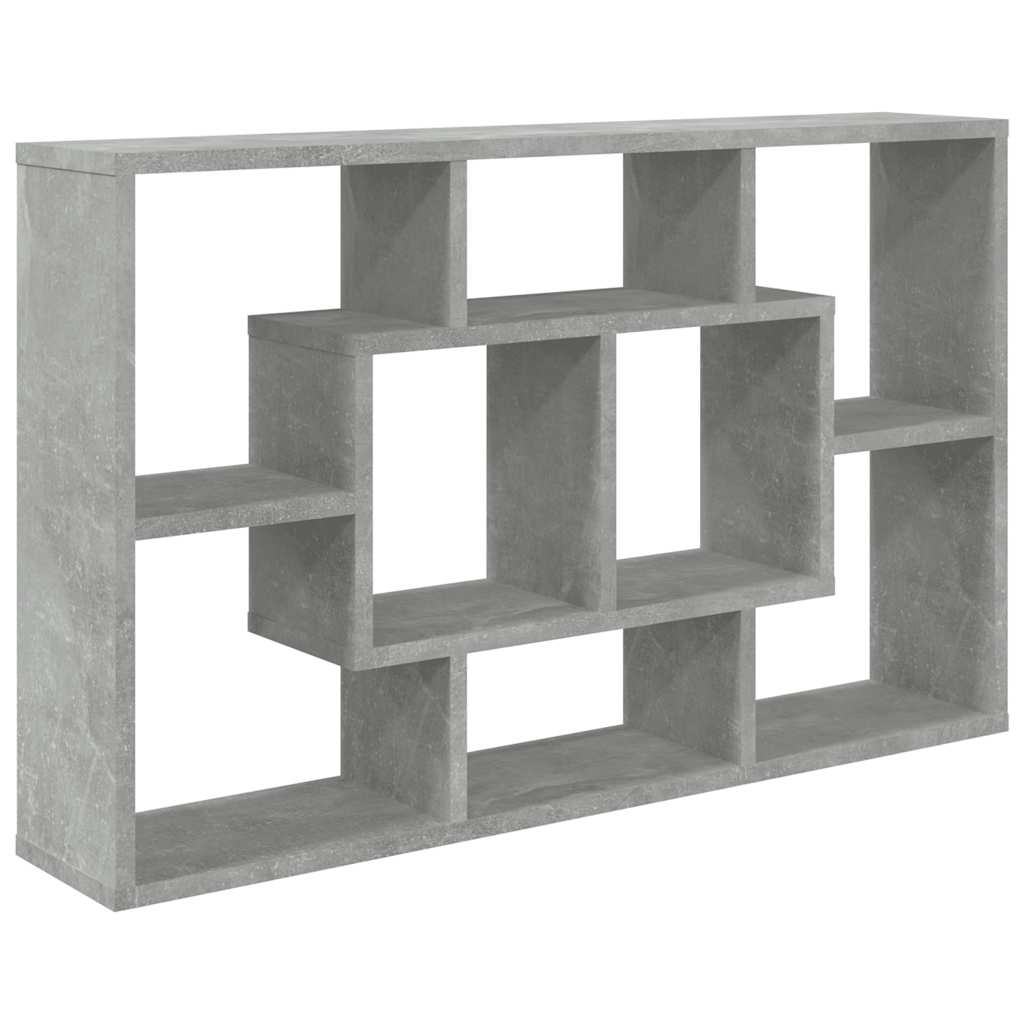 E-shop vidaXL Nástenná polica betónovo sivá 85x16x52,5 cm spracované drevo