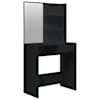 vidaXL tualettlaud peegliga, must, 74,5 x 40 x 141 cm