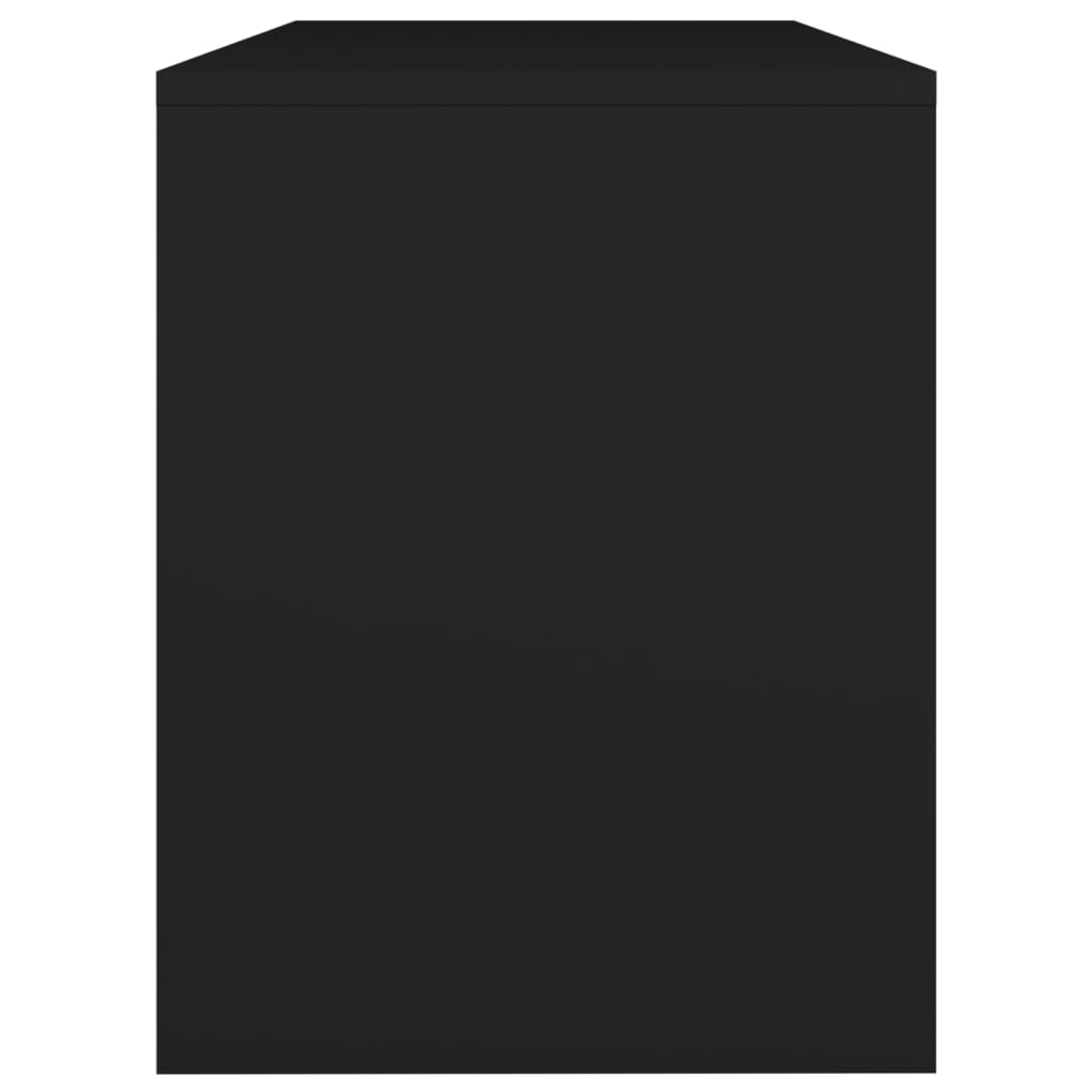 Fekete szerelt fa fésülködőszék 70 x 35 x 45 cm 