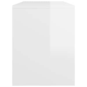 Stolička k toaletnímu stolku lesklá bílá 70x35x45 cm kompozit - obrázek 5
