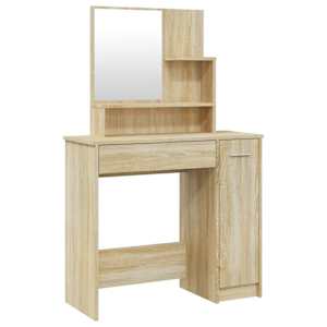 vidaXL peegliga tualettlaud, Sonoma tamm, 86,5 x 35 x 136 cm