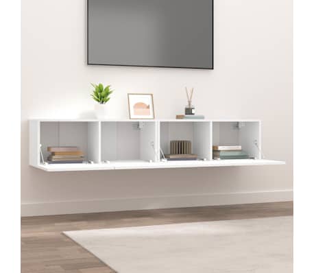 vidaXL TV omarica 2 kosa bela 80x30x30 inženirski les