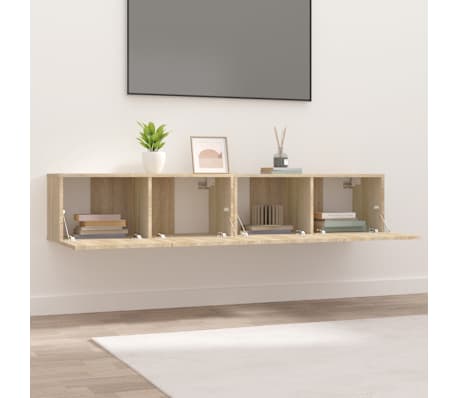vidaXL TV omarica 2 kosa sonoma hrast 80x30x30 cm inženirski les