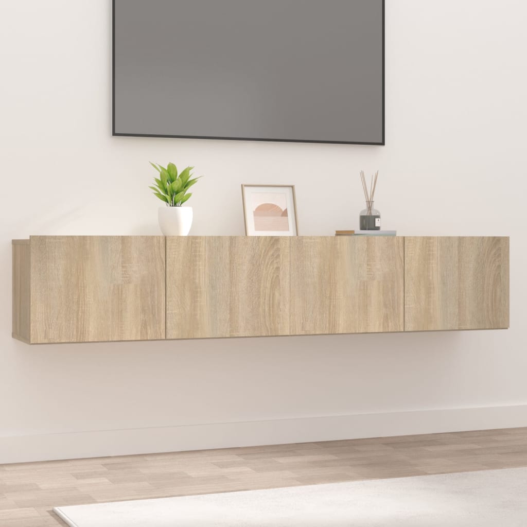 vidaXL TV-Schränke 2 Stk. Sonoma-Eiche 80x30x30 cm Holzwerkstoff