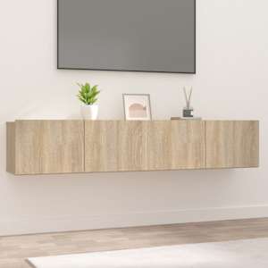 TV skříňky 2 ks dub sonoma 80x30x30 cm kompozitní dřevo - obrázek 1
