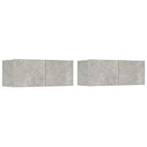 TV skříňky 2 ks betonově šedé 80x30x30 cm kompozitní dřevo - obrázek 2