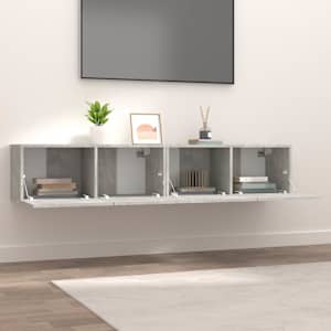 TV skříňky 2 ks betonově šedé 80x30x30 cm kompozitní dřevo - obrázek 3
