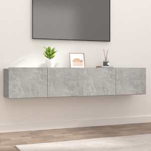 TV skříňky 2 ks betonově šedé 80x30x30 cm kompozitní dřevo - obrázek 1