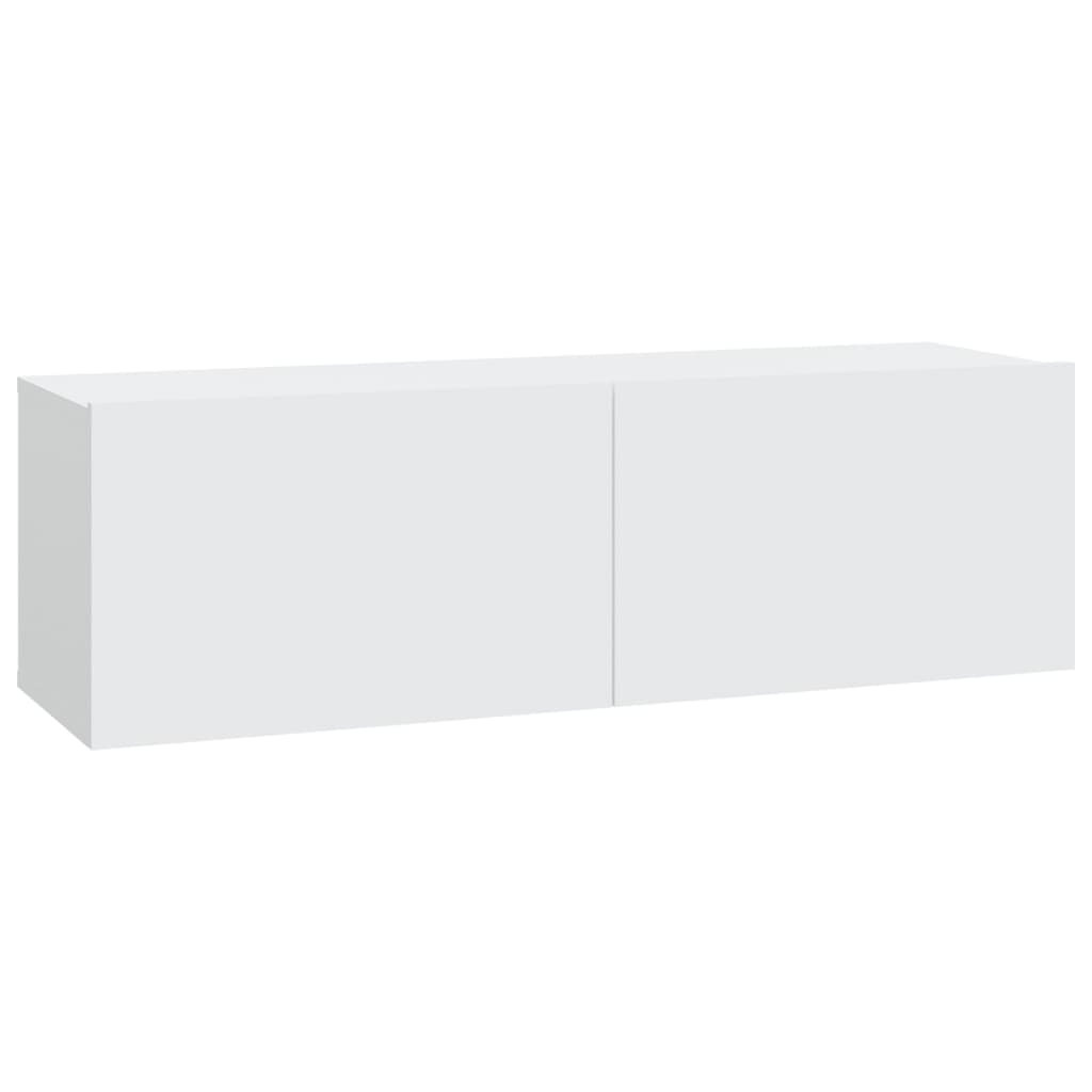 Dulapuri TV de perete 2 buc. alb 100x30x30 cm lemn compozit