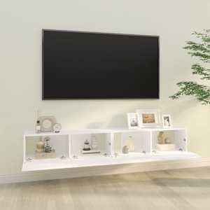 Nástěnné TV skříňky 2 ks bílé 100x30x30 cm kompozitní dřevo - obrázek 3