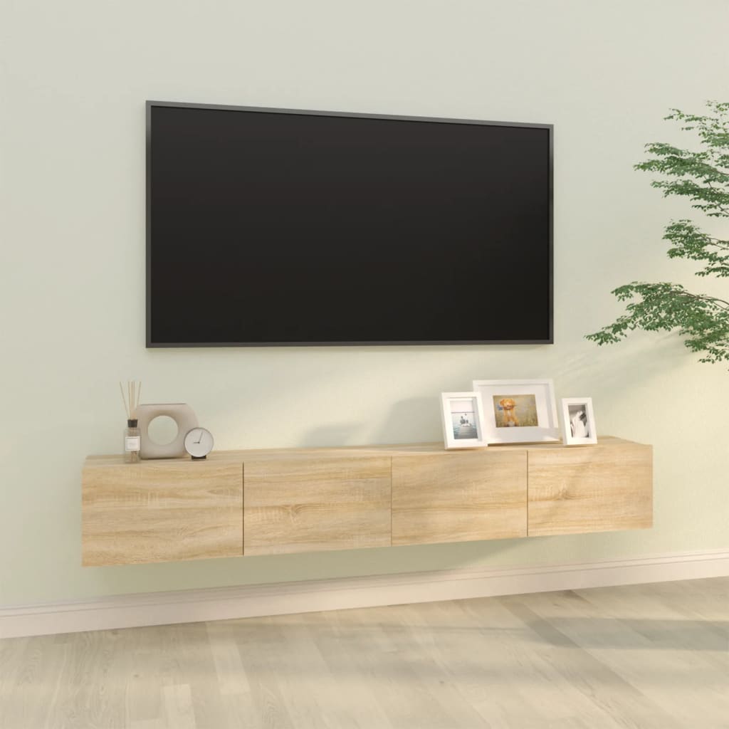 TV-Wandschränke 2 Stk. Sonoma-Eiche 100x30x30 cm Holzwerkstoff kaufen
