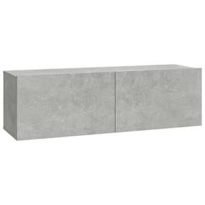 Nástěnné TV skříňky 2 ks betonově šedé 100x30x30 cm kompozit - obrázek 5