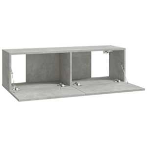 Nástěnné TV skříňky 2 ks betonově šedé 100x30x30 cm kompozit - obrázek 7
