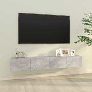 TV omarica 2 kosa betonsko siva 100x30x30 cm konstruiran les