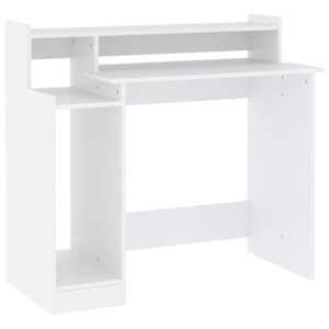 Psací stůl s LED světly bílý 97 x 45 x 90 cm kompozitní dřevo - obrázek 3
