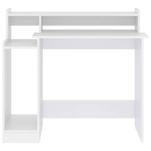 Psací stůl s LED světly bílý 97 x 45 x 90 cm kompozitní dřevo - obrázek 8