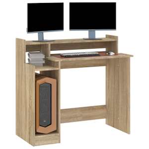 Psací stůl s LED světly dub sonoma 97x45x90 cm kompozitní dřevo - obrázek 7