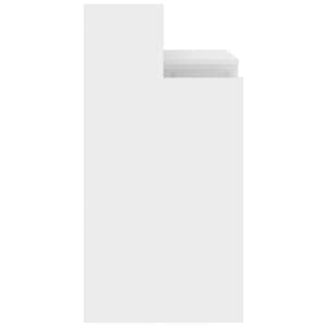 Psací stůl s LED lesklý bílý 97 x 45 x 90 cm kompozitní dřevo - obrázek 9