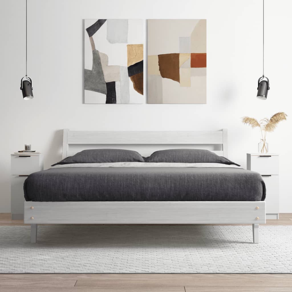 Thumbnail - vidaXL Sideboards 2 Stk. Weiß 30x30x70 cm Holzwerkstoff