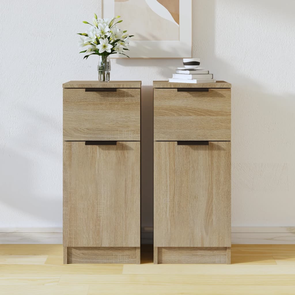 vidaXL Dulapuri, 2 buc., stejar sonoma, 30x30x70 cm, lemn compozit