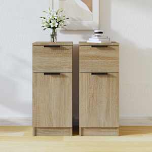 Komode 2 kosa sonoma hrast 30x30x70 cm konstruiran les