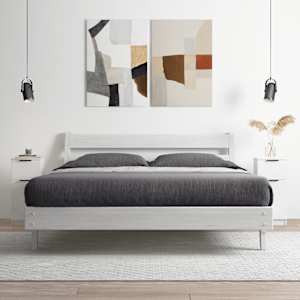 vidaXL Senkit 2 kpl korkeakiilto valkoinen 30x30x70 cm tekninen puu