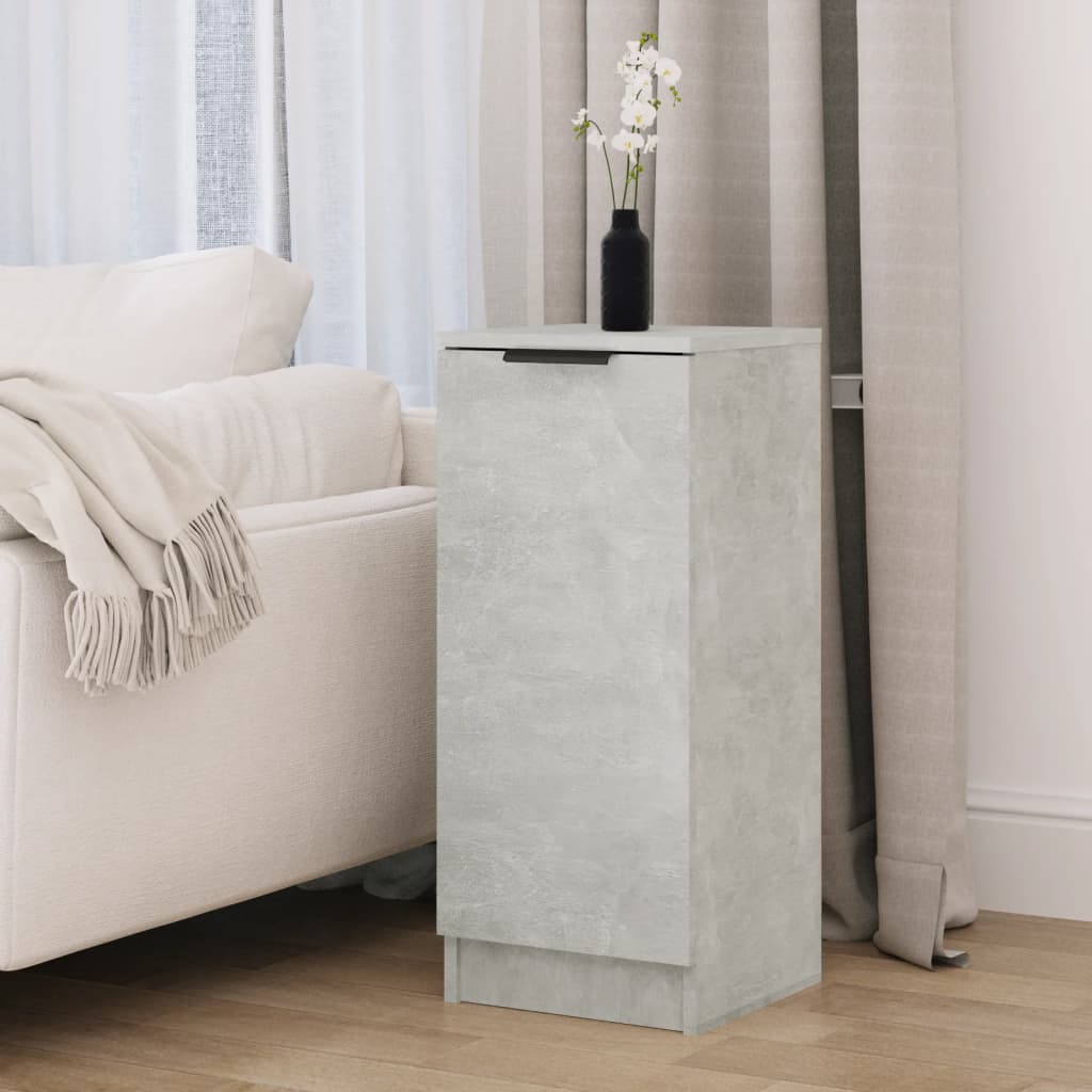 vidaXL Servantă, gri beton, 30x30x70 cm, lemn compozit