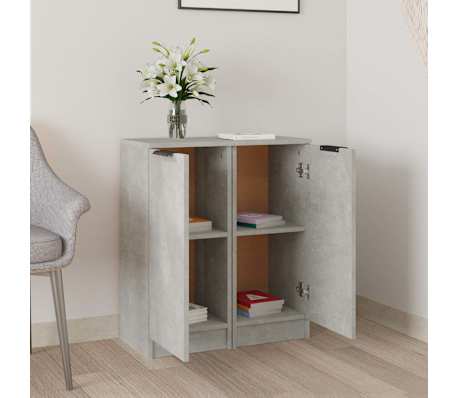 vidaXL Sideboards 2 pcs Concrete Grey 30x30x70 cm Engineered Wood