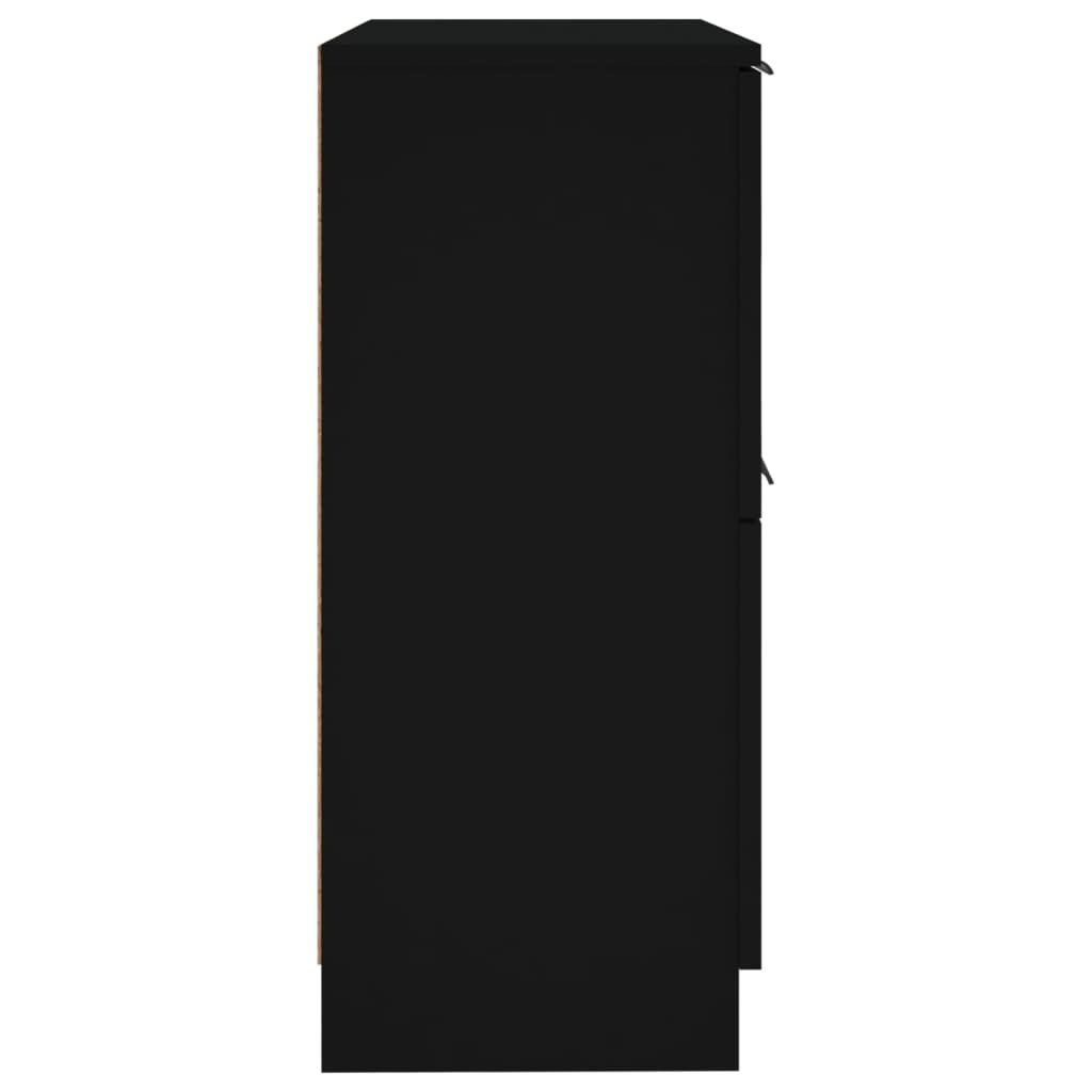 Komoda čierna 30x30x70 cm spracované drevo