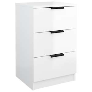 Noční stolky 2 ks bílé s vysokým leskem 40 x 36 x 65 cm - obrázek 6