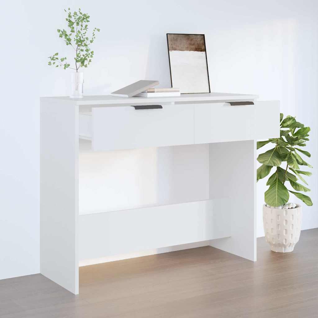 vidaXL Stolik konsolowy, bia�y, 90x36x75 cm, materia� drewnopochodny