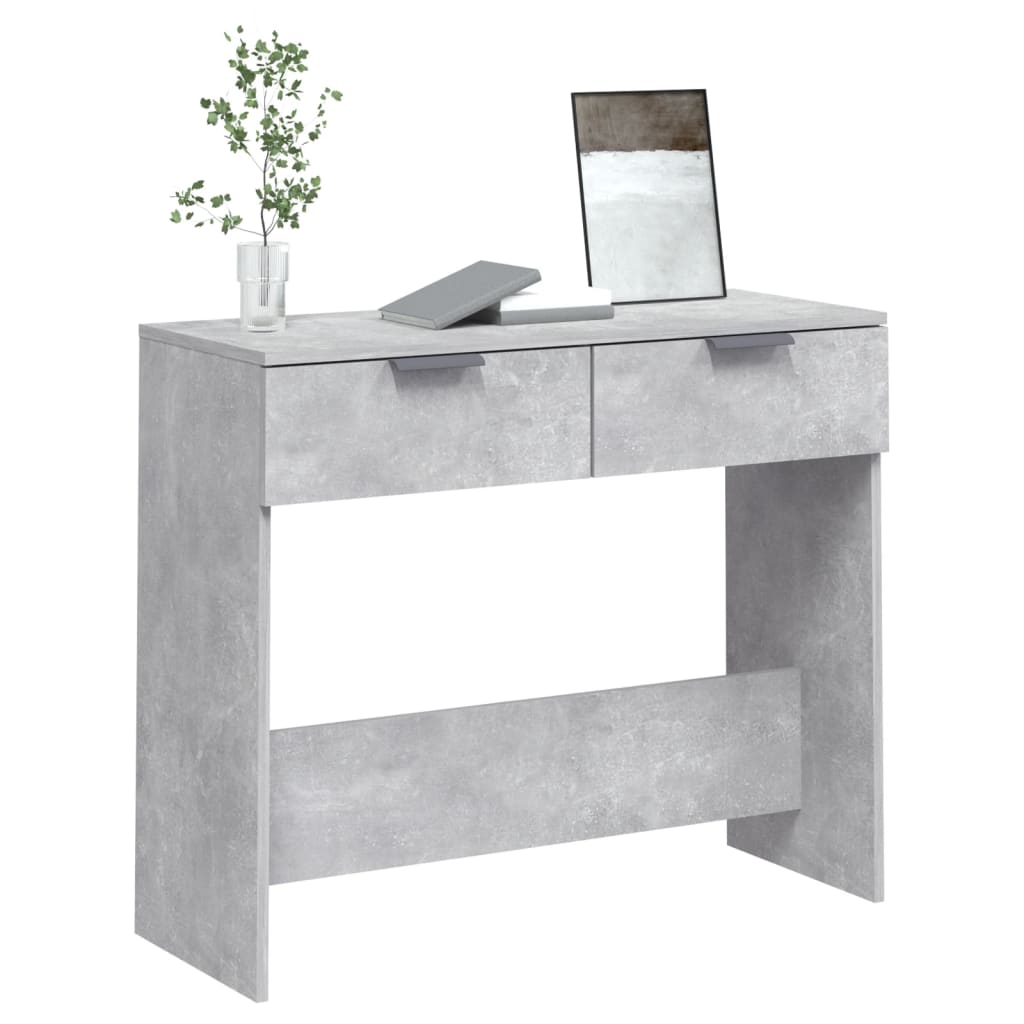  Konzolový stolík betónovo sivý 90x36x75 cm spracované drevo