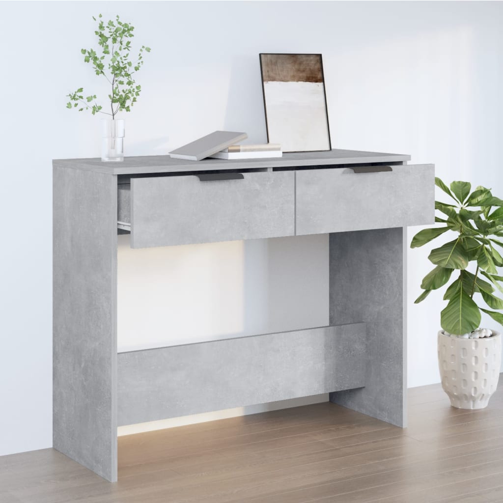 vidaXL Stolik konsolowy, betonowa szaro��, 90x36x75 cm