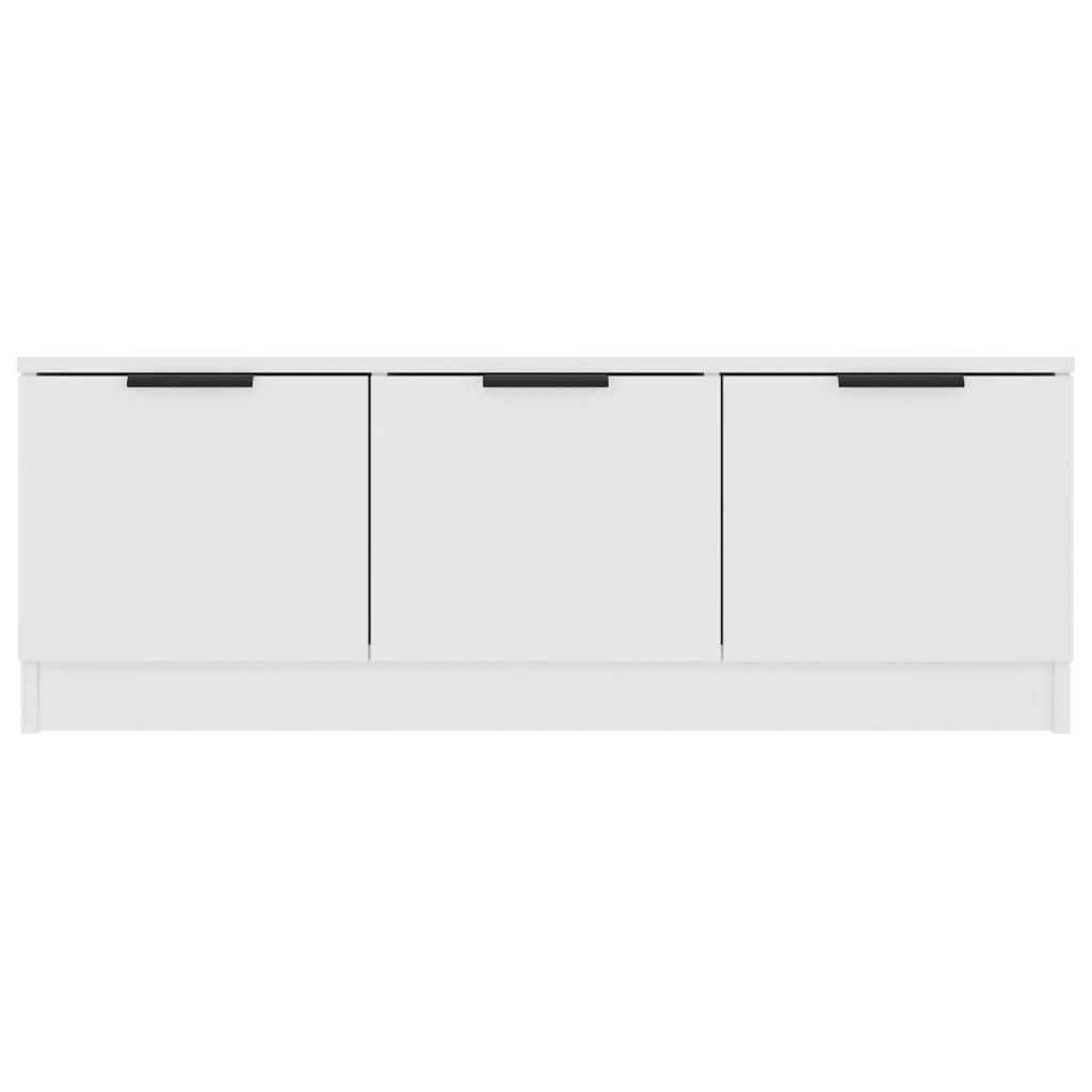 Meuble TV Blanc 102x35x36,5 cm Bois d’ingénierie | meublestv.fr 8