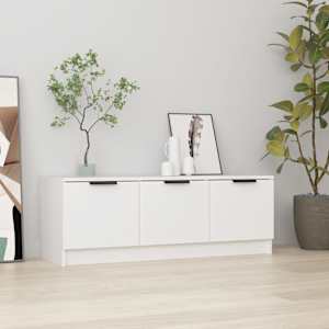 TV skříňka bílá 102 x 35 x 36,5 cm kompozitní dřevo