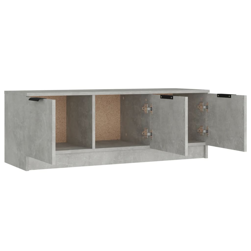  TV stolík betónový sivý 102x35x36,5 cm spracované drevo