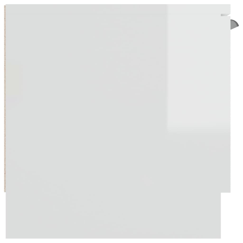 Meuble TV Blanc brillant 102x35x36,5 cm Bois d’ingénierie | meublestv.fr 9