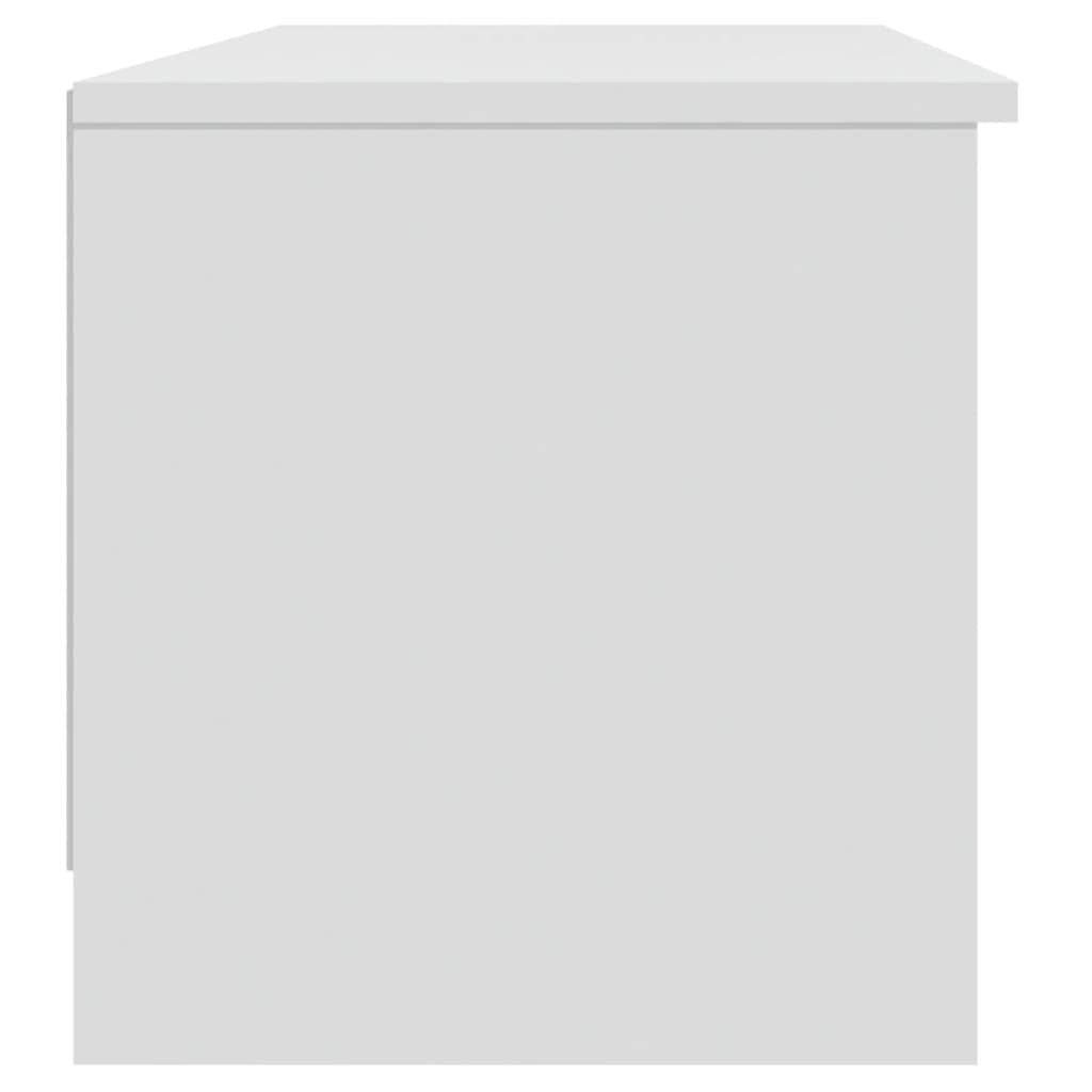 Meuble TV Blanc 102×35,5×36,5 cm Bois d’ingénierie | meublestv.fr 8