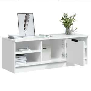 TV skříňka bílá 102 x 35,5 x 36,5 cm kompozitní dřevo - obrázek 5