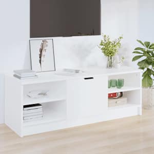 TV skříňka bílá 102 x 35,5 x 36,5 cm kompozitní dřevo - obrázek 1