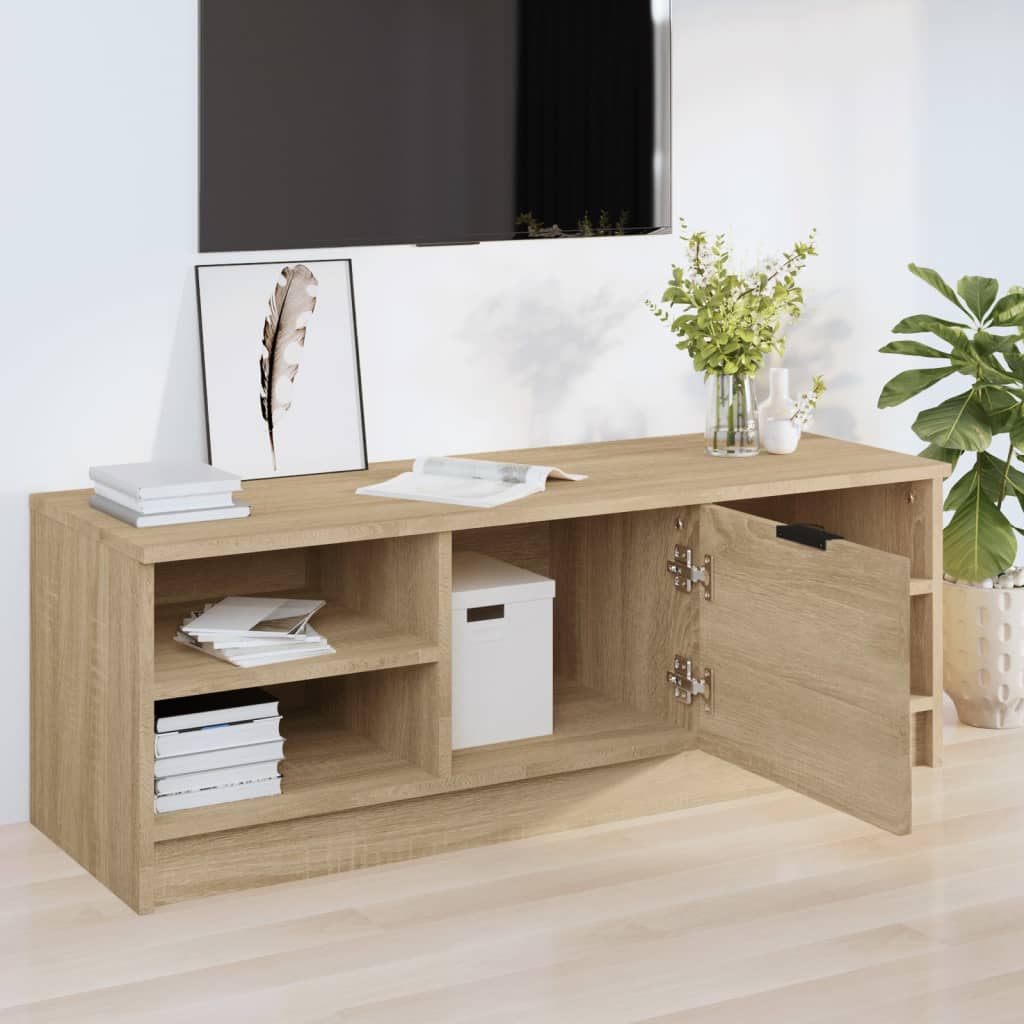 vidaXL Tv-meubel 102x35,5x36,5 cm bewerkt hout sonoma eikenkleurig
