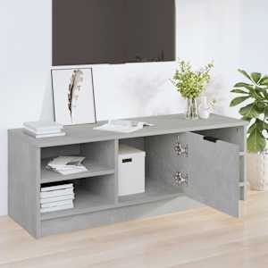 TV skříňka betonově šedá 102 x 35,5 x 36,5 cm kompozitní dřevo - obrázek 3