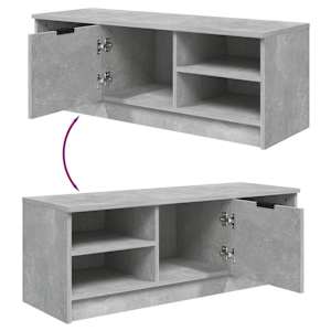TV skříňka betonově šedá 102 x 35,5 x 36,5 cm kompozitní dřevo - obrázek 8