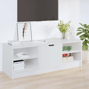 TV skříňka lesklá bílá 102 x 35,5 x 36,5 cm kompozitní dřevo - obrázek 1