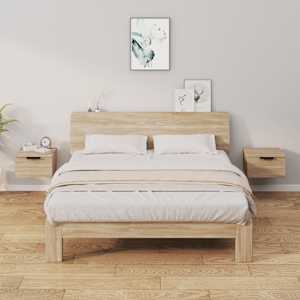 Nástěnné noční stolky 2 ks dub sonoma 34 x 30 x 20 cm - obrázek 1